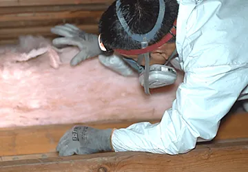 Attic insulation removal